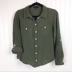 3/$20 Revolve Sanctuary Army Green Button-Down